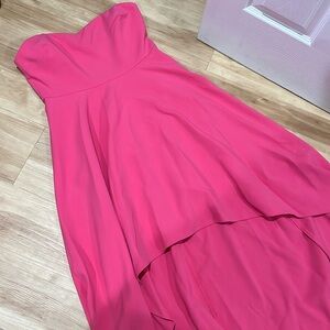 Women’s Likely Lovelle Strapless High-Low Dress in Pink Flambé, Size 10